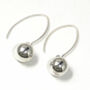 Sterling Silver Ball Drop Hook Earrings, thumbnail 2 of 6
