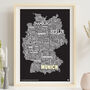 Personalised Germany Map, thumbnail 1 of 4