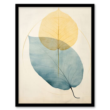Skeleton Leaves Blue Two Calm Nature Wall Art Print, 5 of 6