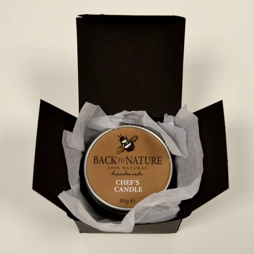 chef's natural aromatherapy candle by back to nature skincare