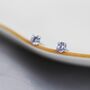Sterling Silver June Birthstone Alexandrite Stud Earrings, thumbnail 4 of 12