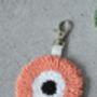 Evil Eye Punch Needle Keychain And Bag Tag, thumbnail 6 of 7