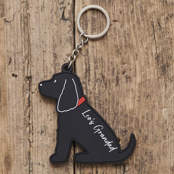 Black Cocker Spaniel Key Ring Personalisation Available, 2 of 4