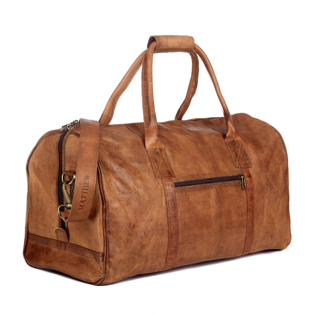 personalised leather duffle bag by paper high | www.bagssaleusa.com
