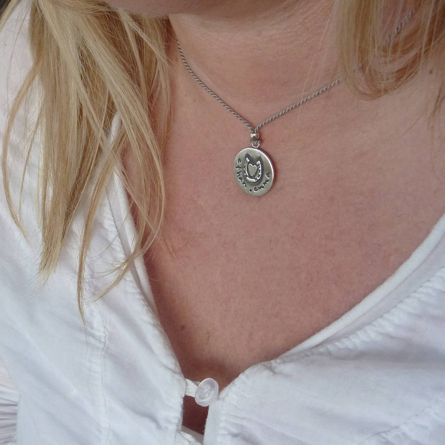 Personalised Horseshoe Necklace By Silver Stuff Jewellery