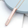 Personalised Rose Gold Plated Bar Necklace, thumbnail 1 of 12