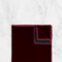 Mens Burgundy Red Velvet Bow Tie And Pocket Square, thumbnail 2 of 4