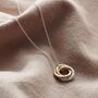 Textured Mixed Gold Mini Russian Ring Necklace, thumbnail 5 of 7