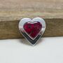 Sterling Silver Heart Brooch With Encased Poppies, thumbnail 1 of 5