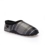 Cliff Grey Navy Check Mens Slippers Indoor/Garden Shoes, thumbnail 6 of 8