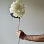Artificial White Peony Stem, thumbnail 1 of 7