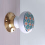 G Decor Divine Will Brass Edition Set Of Handcrafted Ceramic Porcelain Mortice Door Handles, Internal Turning Knobs For Room Doors, thumbnail 2 of 5