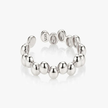 Gold Or Silver Adjustable Bobble Ring, 5 of 5