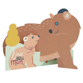'Love You Mum' Bear And Cub 3D Card, 2 of 3