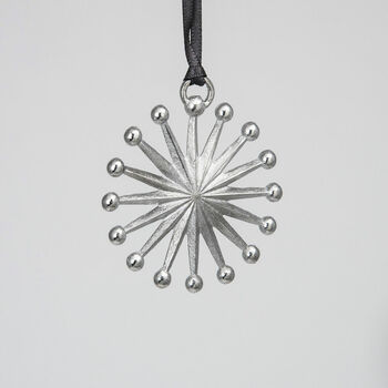 Star Pewter Christmas Decoration, 2 of 2
