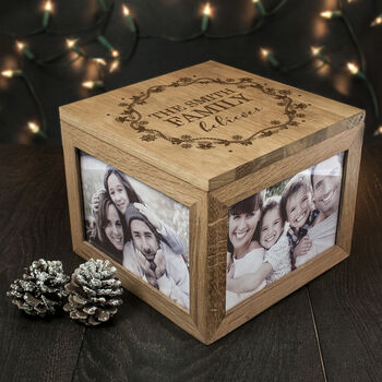Personalised Our Family Believes Christmas Memory Box, 5 of 5