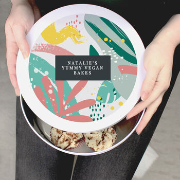 Personalised Abstract Design Cake Tin, 3 of 4