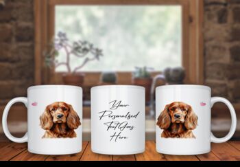 Personalised Cocker Spaniel Dog Hearts Pet Gift Mug, 2 of 2