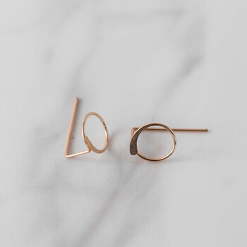14k Gold Filled Eclipse Studs, 2 of 7