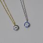 Sterling Silver Evil Eye Dainty Necklace, thumbnail 1 of 7