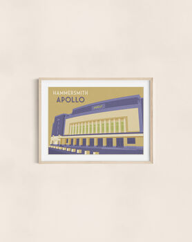 Hammersmith Apollo London Travel Poster Art Print, 3 of 6