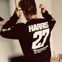 Personalised Adult Race Name And Number Sweatshirt In Black, thumbnail 3 of 9