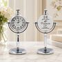 Personalised 22nd Anniversary Silver Colour Desk Clock, thumbnail 4 of 10