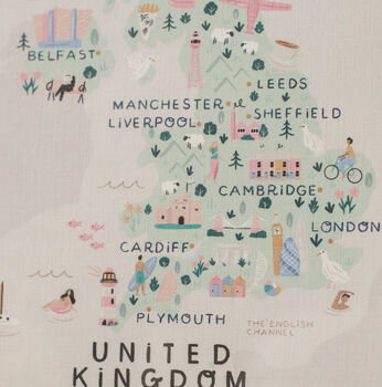 United Kingdom Inky Illustrated Map, 2 of 5
