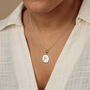 Sterling Silver Taurus Zodiac Charm Necklace, thumbnail 3 of 6