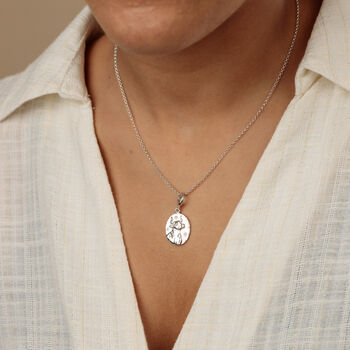 Sterling Silver Taurus Zodiac Charm Necklace, 3 of 6