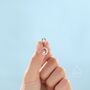 Moon And Star Cz Huggie Hoop Earrings, thumbnail 4 of 10