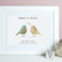 Wedding Or Anniversary Print Love Birds Vintage Map, thumbnail 1 of 2
