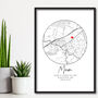 Home Is Where Mum Is Personalised Map Print, Personalised Mothers Day Print, Personalised Mothers Day Gift, Custom Home Print For Mum, thumbnail 1 of 4