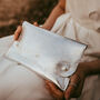 Personalised Gold Leather Clutch Bag, thumbnail 2 of 10