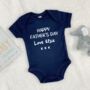Personalised Happy Fathers Day Babygrow, thumbnail 3 of 9