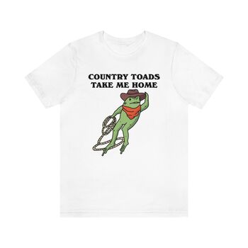'Country Toads' Funny Cowboy Frog Shirt, 7 of 9