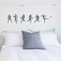 Set Of Six Female Rugby Player Wall Stickers, thumbnail 1 of 3