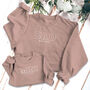 Personalised 'Dad' And 'Mini' Matching Embroidered Family Sweatshirts, thumbnail 8 of 11