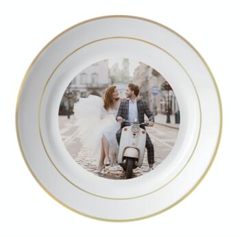 Personalised Gold Rim Photo Plate, 3 of 3