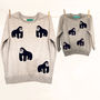 Gorilla Dad Child/Baby Grey Marl Sweatshirts Set, thumbnail 1 of 2