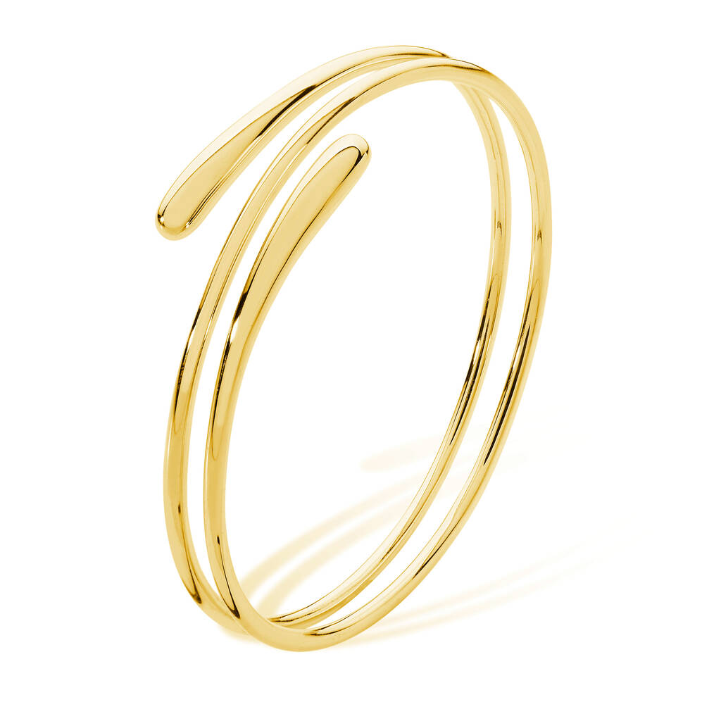 Coil Drop Bangle In Gold Plated, 1 of 4