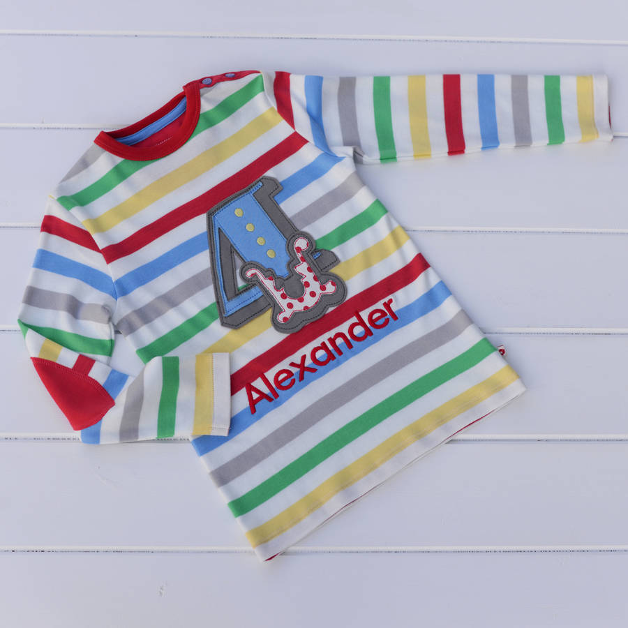 personalised birthday number t shirt by piccalilly | notonthehighstreet.com