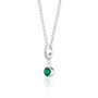 Sterling Silver Birthstone Charm Necklace, thumbnail 5 of 10