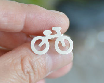 Bicycle Cufflinks In Sterling Silver, 2 of 3