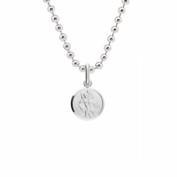 Classic Tiny 10mm Saint Christopher Necklace, 5 of 7