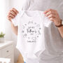 Personalised Our First Father's Day Babygrow / Baby Bodysuit Animals Mono, thumbnail 1 of 8