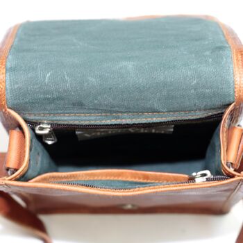 Personalised Long Mini Leather Messenger Bag, 4 of 7