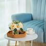 Set Of Two Hexagon Woven Rattan Serving Tray, thumbnail 6 of 7