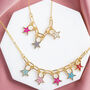 Personalised Name In Stars Enamel Necklace, thumbnail 2 of 10