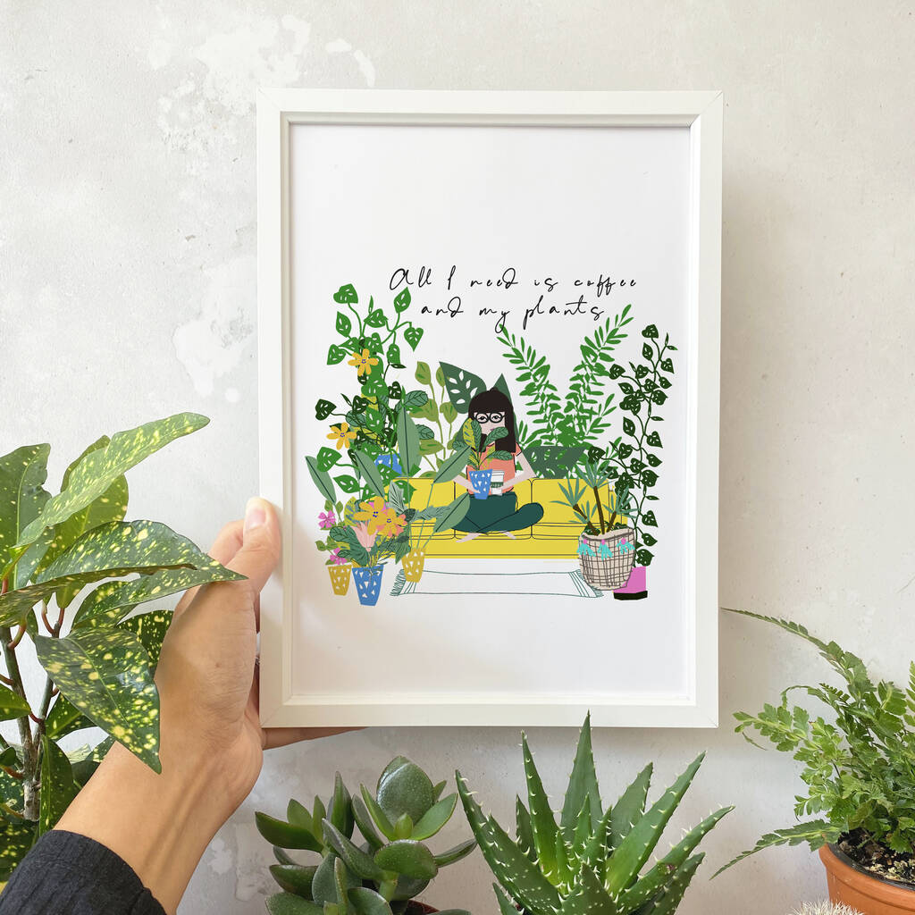 All I Need Is Coffee And Plants By Geri loves Emi Paper Co
